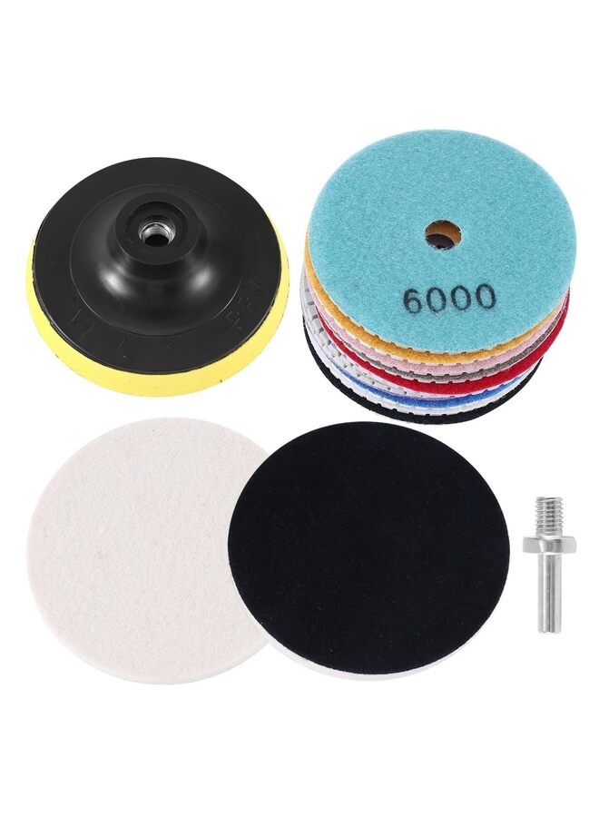 Dry Diamond Polishing Pads Pieces for Granite Marble Stone Sanding Disc Grinding Pads?Backer Pad Granite Polishing Kit Marble Polishing Kit(4INCH) - Image 2