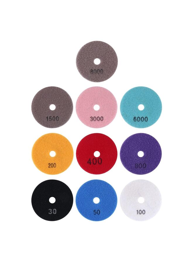 Dry Diamond Polishing Pads Pieces for Granite Marble Stone Sanding Disc Grinding Pads?Backer Pad Granite Polishing Kit Marble Polishing Kit(4INCH) - Image 4