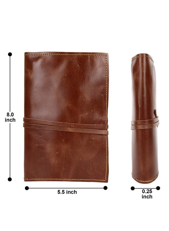 Rustic Town RUSTIC TOWN Leather Pencil Case Roll Up Color Pencil Organizer For Boys Girls - Pen Pouch For Artist Paint Brush Holder, School, Work & Office,Brown  - Image 3