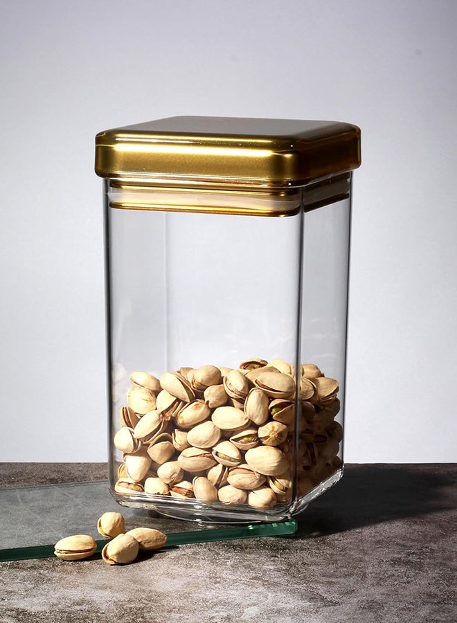 Orchid علبة أكريليك مربعة من أوركيد جولد بأغطية محكمة الغلق - Image 2