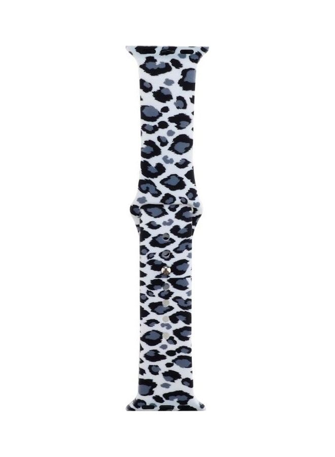 NIBEMINENT Painted Pattern Replacement Watchband For Apple Watch Series 7 41mm/6 & SE 5 4 40mm/3 2 1 38mm Multicolour - Image 5