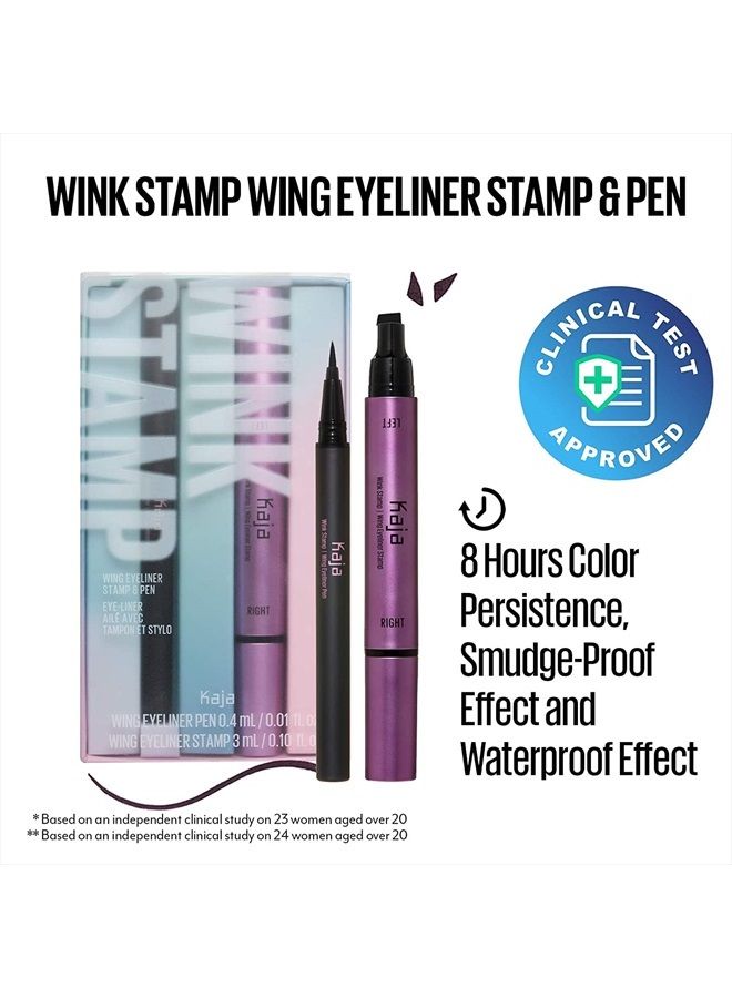 KAJA Winged Eyeliner & Pen - Wink Stamp | with Avocado Extract, Double-ended Wing, Smudge-Proof, Waterproof, Eye Irritation Tested - Image 2