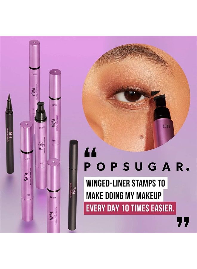 KAJA Winged Eyeliner & Pen - Wink Stamp | with Avocado Extract, Double-ended Wing, Smudge-Proof, Waterproof, Eye Irritation Tested - Image 5