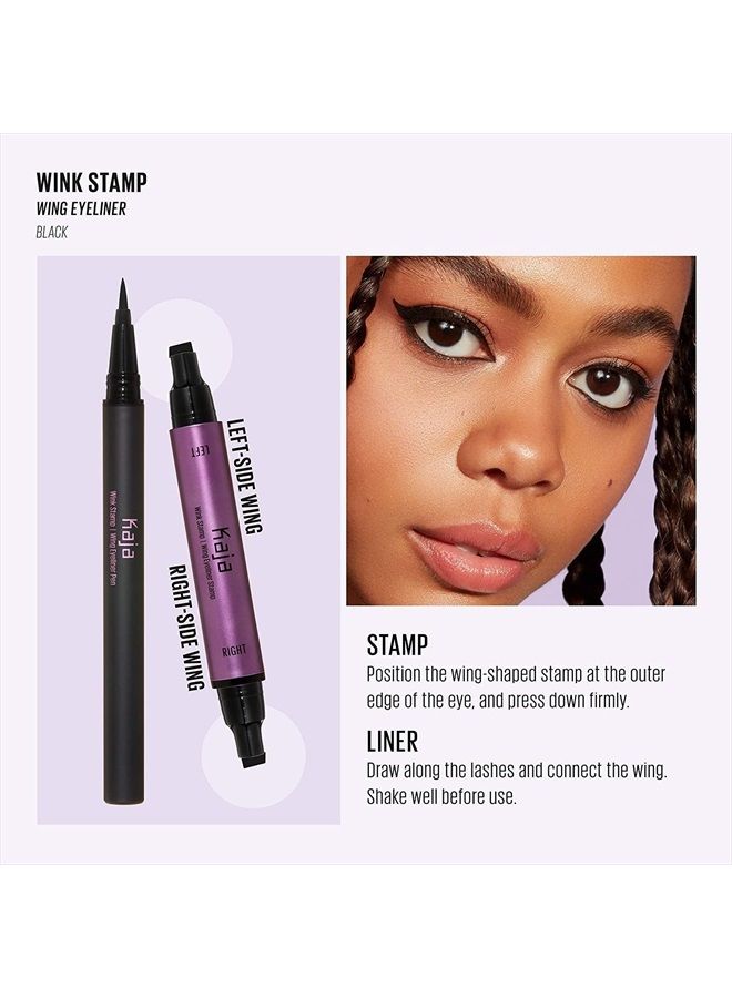 KAJA Winged Eyeliner & Pen - Wink Stamp | with Avocado Extract, Double-ended Wing, Smudge-Proof, Waterproof, Eye Irritation Tested - Image 3