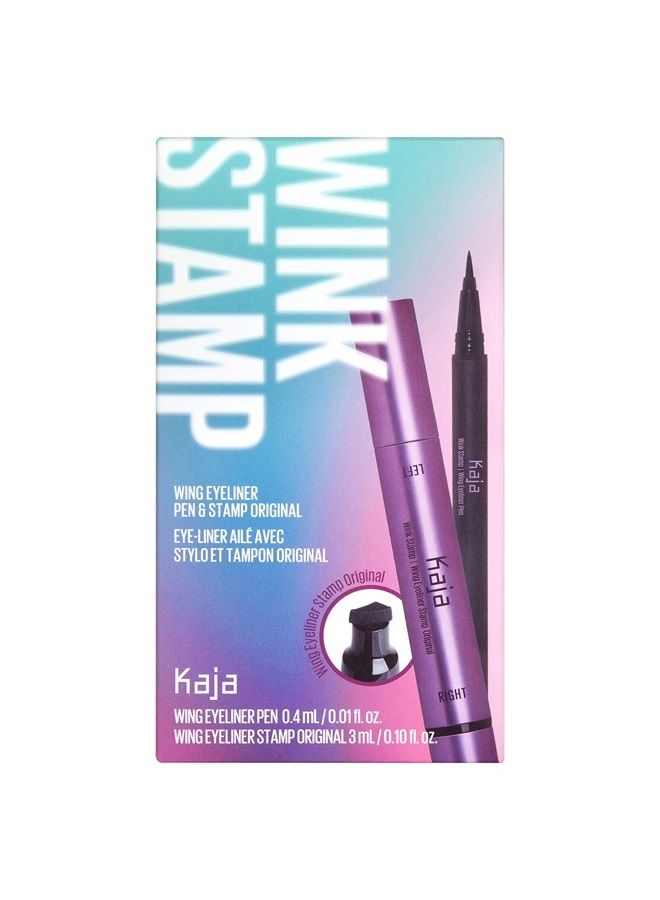 KAJA Winged Eyeliner & Pen - Wink Stamp | with Avocado Extract, Double-ended Wing, Smudge-Proof, Waterproof, Eye Irritation Tested - Image 1