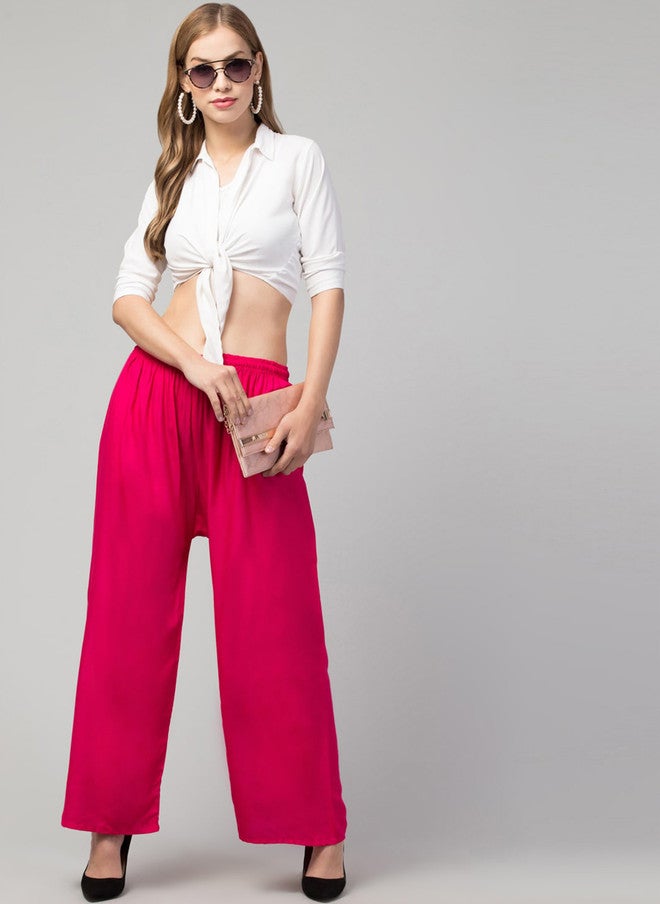 Trend Level Women Pack Of 2 Straight Mid Rise Palazzos - Image 5