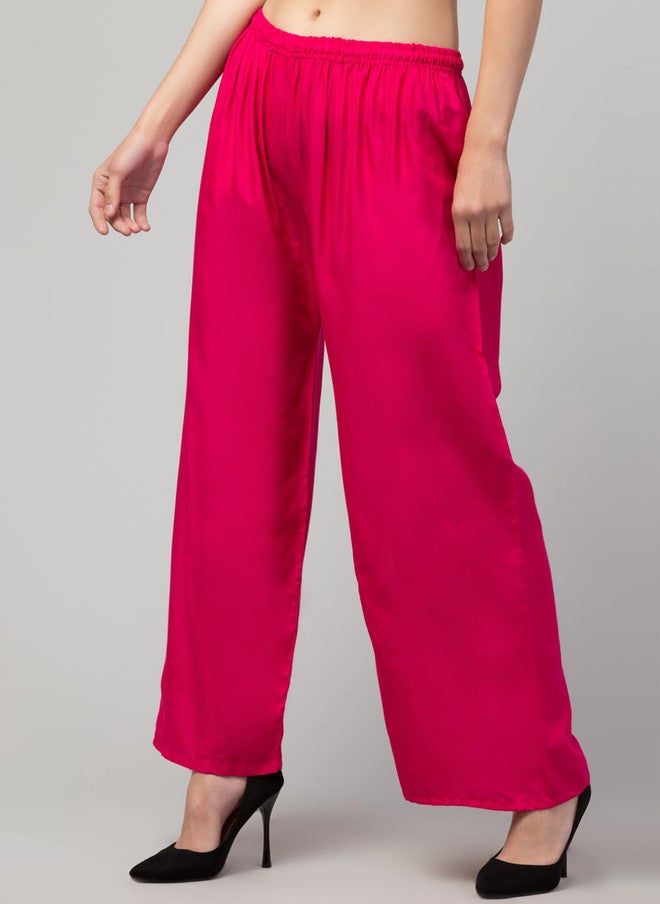 Trend Level Women Pack Of 2 Straight Mid Rise Palazzos - Image 3