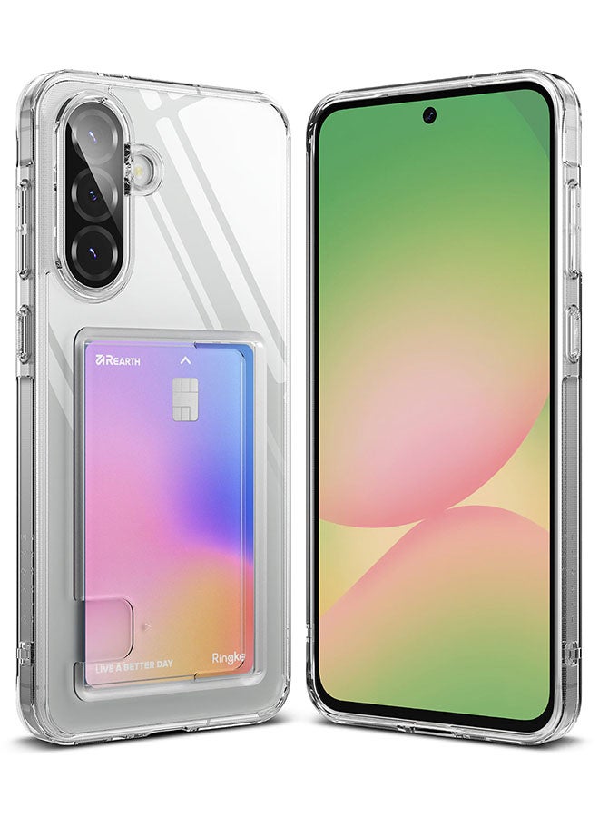 Ringke Fusion Card For Samsung Galaxy A36 / A56 5G Case Back Cover Transparent Soft Flexible TPU Bumper with Built-in Slim Card Holder Wallet - Clear - Image 1