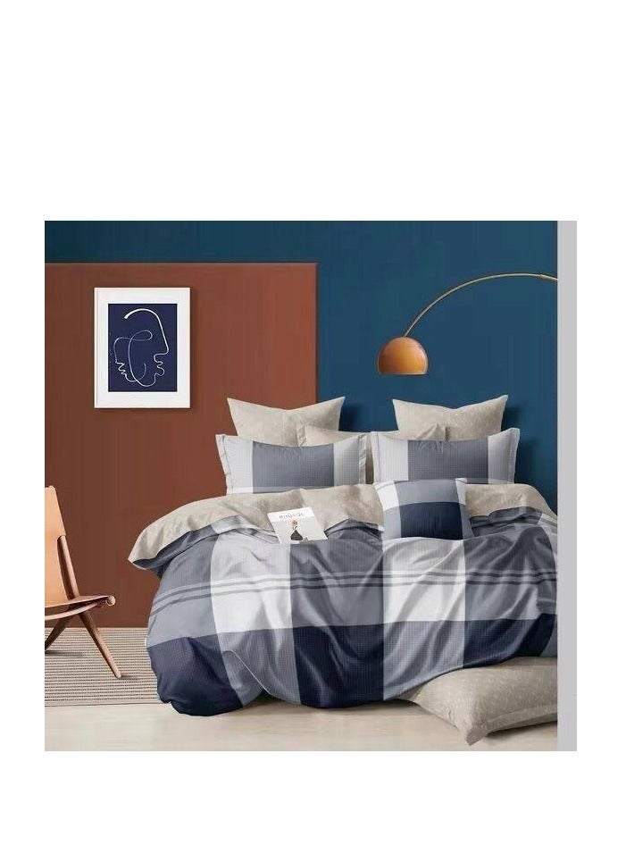 بيج طقم 4 قطع طقم لحاف واحد للأطفال آلة خفيفة الوزن مفروشات قابلة للغسل مع أنماط لطيفة 160x210 سم