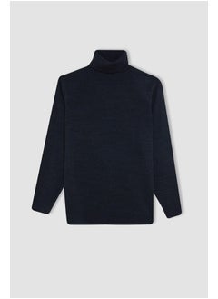 DeFacto Boy Tricot Regular Fit Turtle Neck Long Sleeve Pullover  - Image 1