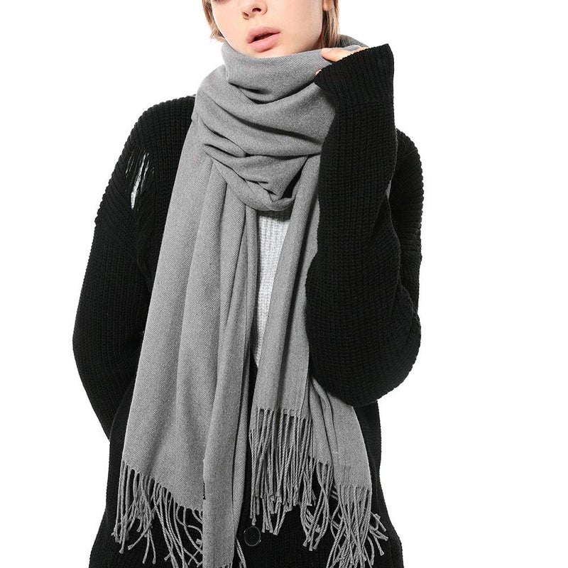 OHAYOMI Womens Thick Oversized Pashmina Shawl Wrap Scarves Soft Winter Warm Blanket - Image 5