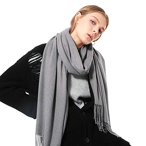 OHAYOMI Womens Thick Oversized Pashmina Shawl Wrap Scarves Soft Winter Warm Blanket - Image 2