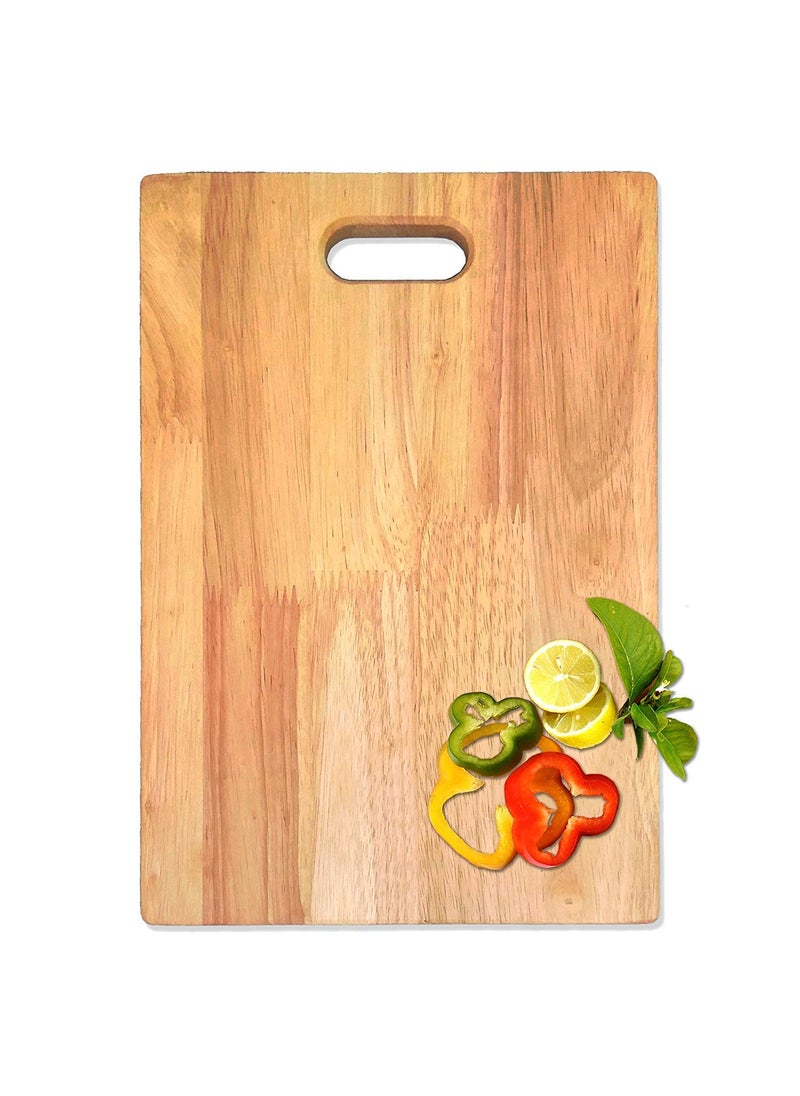 VIBGYOR PRODUCTS Vibgyor Products Large NonSlip Wooden Bamboo Cutting Board with Antibacterial Surface with Premium Stainless Steel Handle Brown Design As Per Available  - Image 2