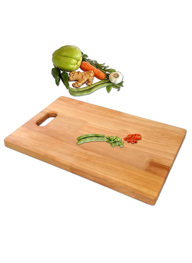 VIBGYOR PRODUCTS Vibgyor Products Large NonSlip Wooden Bamboo Cutting Board with Antibacterial Surface with Premium Stainless Steel Handle Brown Design As Per Available  - Image 4