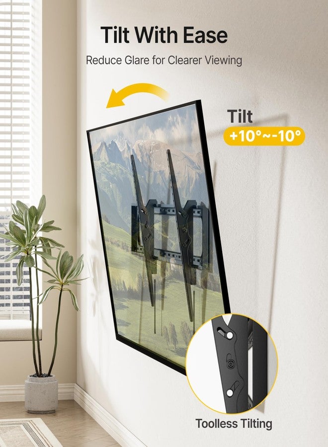 monTEK Heavy Duty Tilting TV Wall Mount for 60-120” Large TVs up to 300 lbs, Max VESA 900x600, ±10° Tilt to Reduce Glare, Low Profile Slim Bracket Fits 16”/18”/24”/32” Studs - Image 5