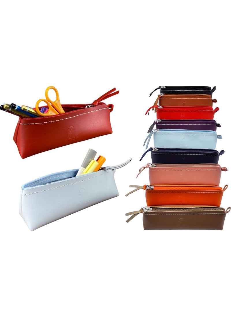 Südor - Mona Lisa Soft Leather Stylish Triangle Pen Holder Cloud Blue - Image 1