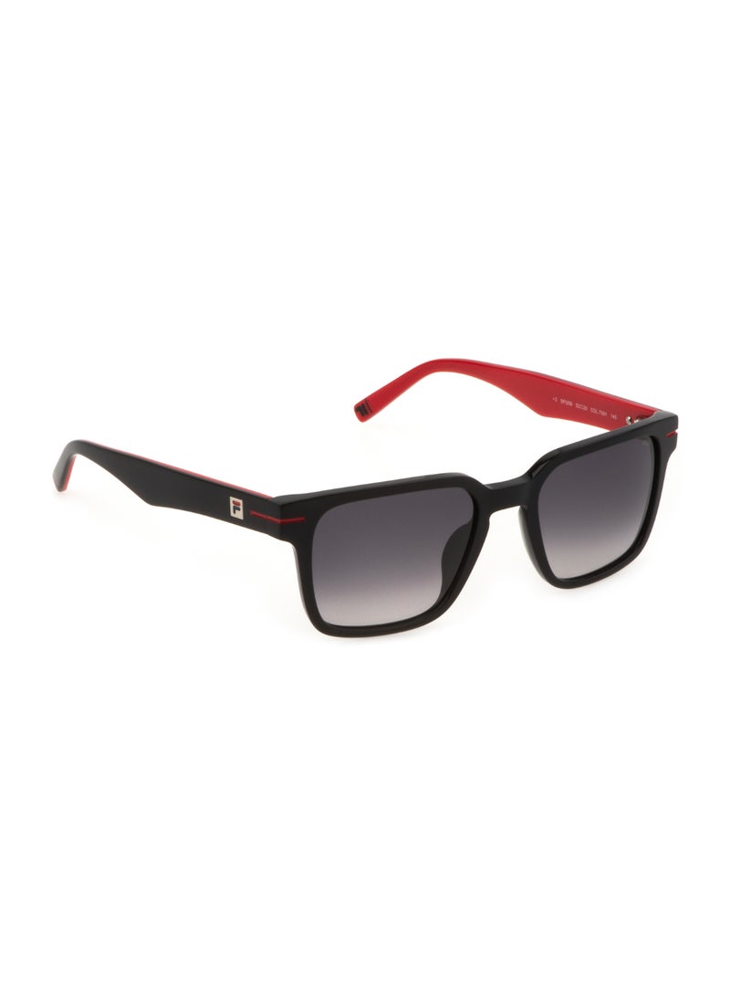 FILA Men's Square Shape  Acetate Sunglasses SFI209 53700Y - Lens Size: 53 Mm - Shiny Black - Image 2