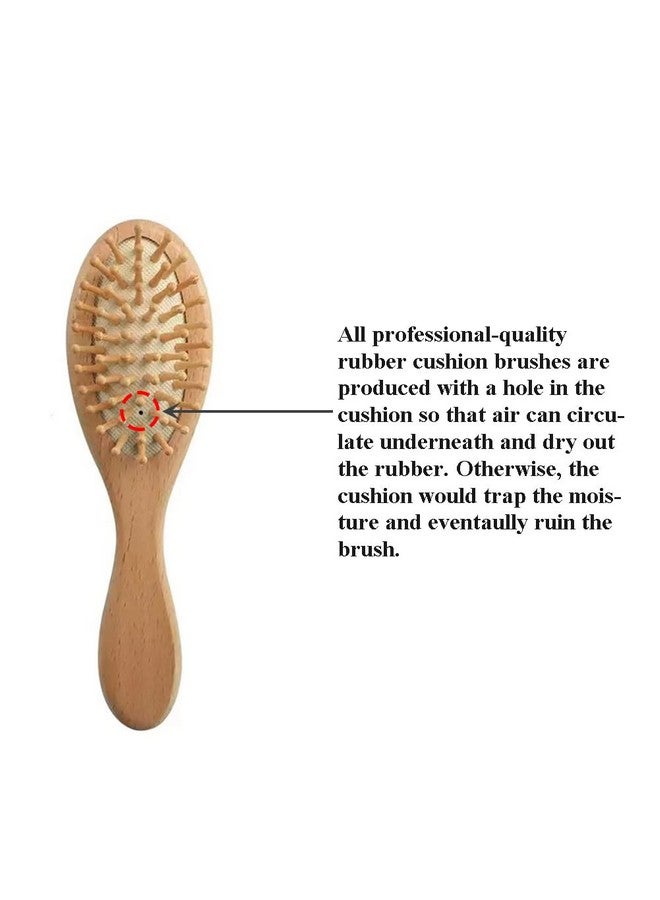 PandaEar Baby Hair Brush and Comb Set for Newborn| Natural Wooden Hairbrush with Soft Goat Bristles, Pear Wood Comb and Wooden Massage Brush for Infant, Toddler, Kids - Image 3