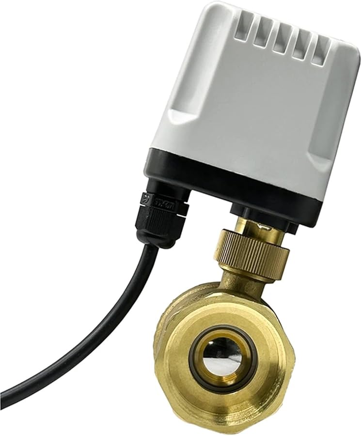 0 5 بوصة 220 فولت تيار متردد صمام كرة نحاسي محرك مقاوم للماء 12 فولت 24 فولت كهربائي سلكين ثلاثة أسلاك - Image 4