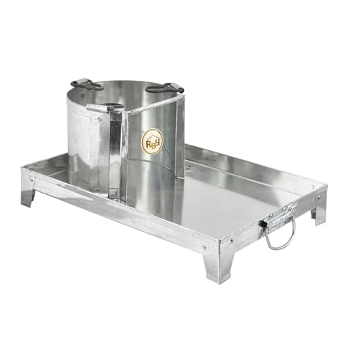 RBY Royal Iron Chulha Heavy Duty Coal Firewood Stove Big Size (48 x 23 x 33 CM) Outdoor Cooking BBQ Camping Trekking Travel Sigdi Strong Build Large Utensil Support High Heat Performance (2 Kg) - Image 1