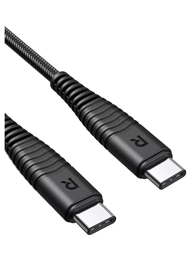 راف باور كابل من Type-C إلى Type-C بطول 1 متر طراز RP-CB058 أسود - Image 2