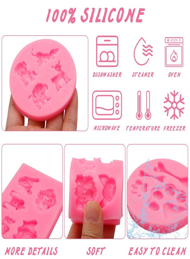 Caregene Pet Dog Cat Silicone Molds Set, Paw Print and Bone Shapes chocolate molds, 3 Pack for Baking and Crafts - Image 3