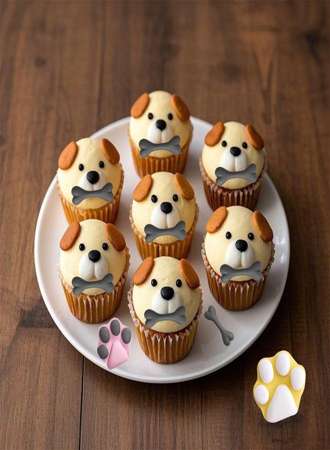 Caregene Pet Dog Cat Silicone Molds Set, Paw Print and Bone Shapes chocolate molds, 3 Pack for Baking and Crafts - Image 5
