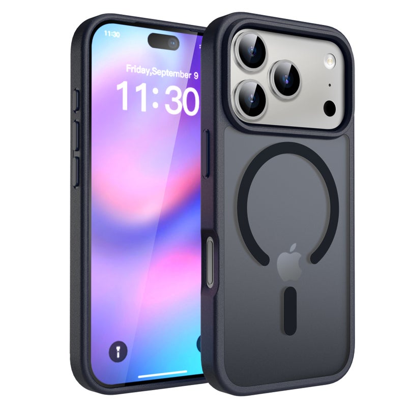 Dual Color Frame Matte Translucent MagSafe Magnetic Case For iPhone, Large Camera Window Shockproof Hybrid TPU+PC Anti-Fingerprint Protective Cover - Image 2