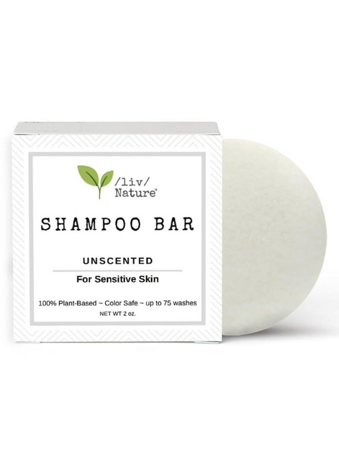 /liv/ Nature /liv/ Nature Fragrance Free Shampoo Bar | Clean Non Toxic Shampoos | Hypoallergenic | Gentle, Safe for Sensitive Skin, Psoriasis | Unscented | USA 1-pk  - Image 1