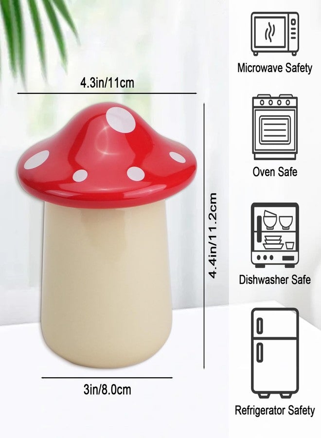 IBEQUEM Mushroom Shaped Butter Dish, Butter Crock with Lid,French Style Ceramic Butter Keeper Holder, Butter Crock Storage Container for Countertop For Spreadable Butter - Image 2