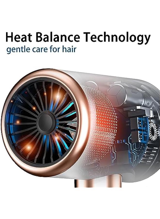 general Negative Ion Hair Dryer 1600W Fast Drying Hair Care Hair Dryer with Diffuser, Concentrator Nozzle, and Anti Leakage Plug(White) - Image 3