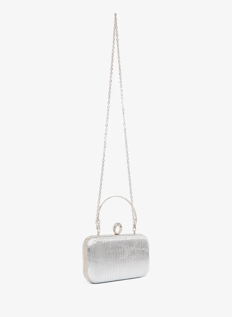 Khizana Silver Detailed Embellished Handle Bag