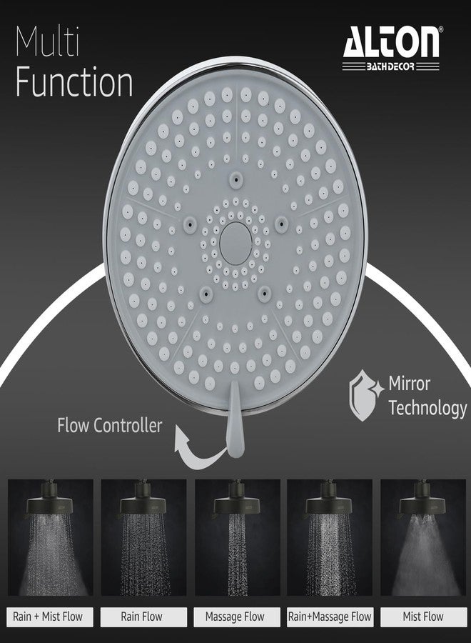 ALTON SHR20750, ABS, 5-INCH, 5-Function, Overhead Shower, Black - Image 2