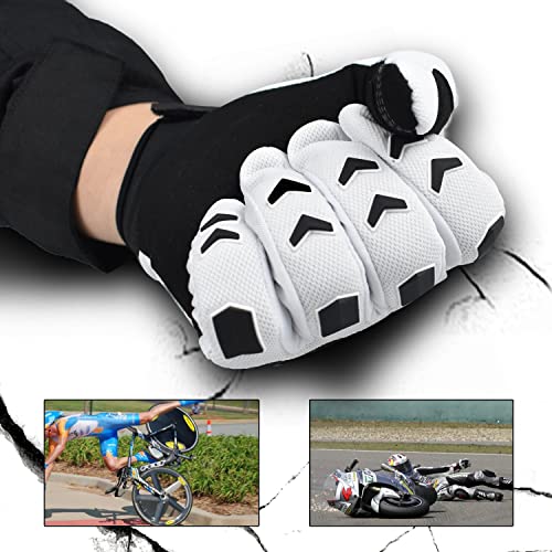 CHCYCLE Dirt Bike Gloves for Men - Mountain Bike Motocross Motorcycle Motorbike ATV Racing Touch Screen Full Finger Gloves for Cycling BMX MTB MX Climbing (X-Large, White) - Image 4