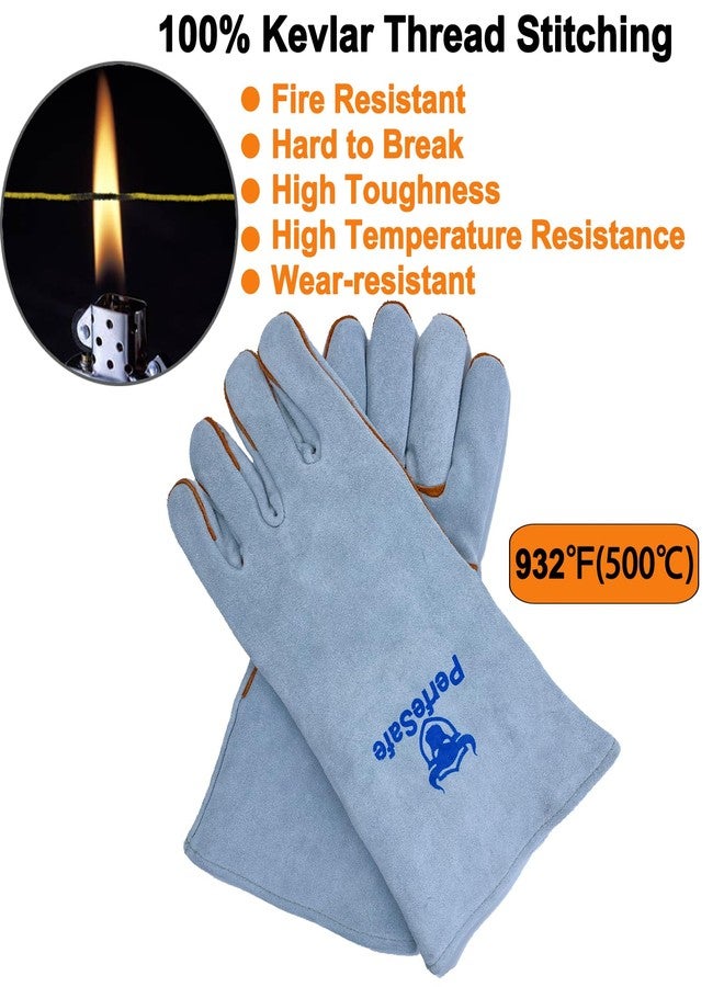PerfeSafe Leather Work Gloves (Large, 2 Pairs) - Image 4
