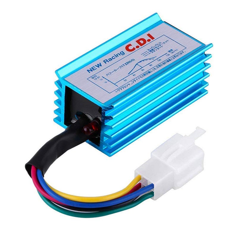 Triumilynn Racing AC 5 Pin CDI Box for GY6 50cc 70cc 90cc 110cc 125cc 140cc 150cc 160cc 139QMB 152QMI 157QMJ Chinese ATV Quad Go Kart Pit Dirt Bike Motorcycle Blue