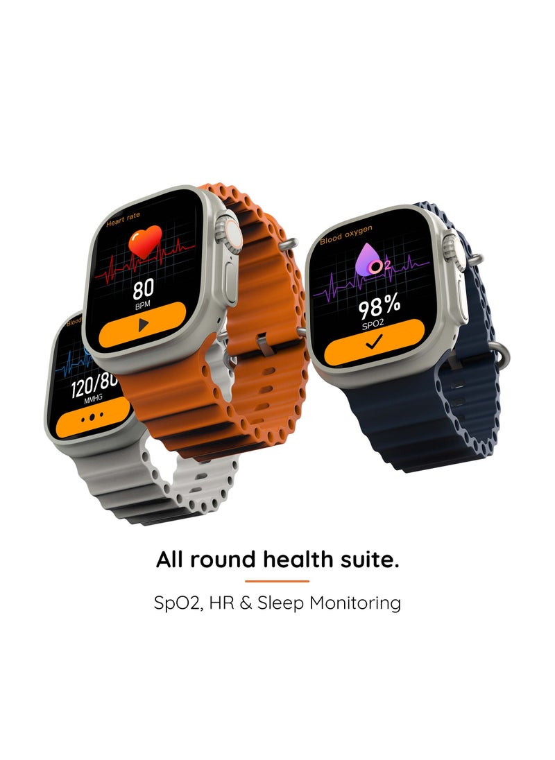 Cosmos Engage 1.95" IPS Always on Display Smartwatch, Wireless charging, IP67 Water & Dust Resistence, Compatible with Android & iOS, 20+ Sports Modes, 100+Cloud Based Watch Faces, Salamander Orange