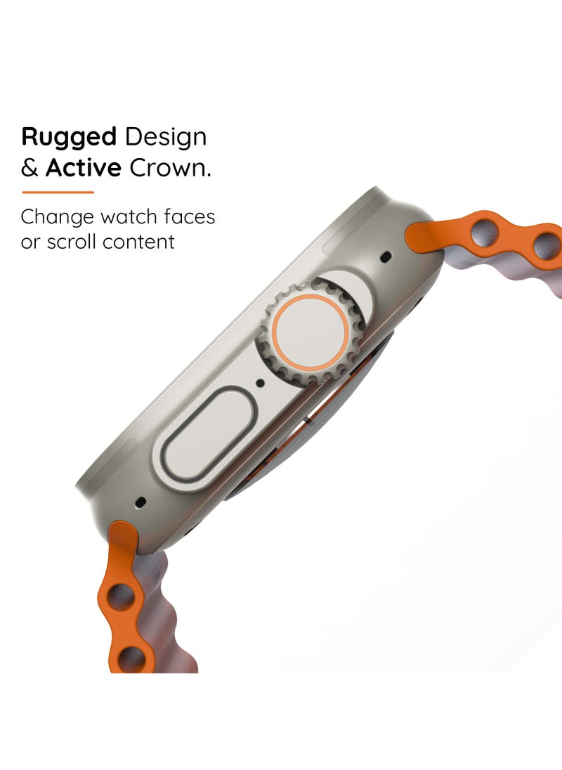 Pebble Cosmos Engage 1.95" IPS Always on Display Smartwatch, Wireless charging, IP67 Water & Dust Resistence, Compatible with Android & iOS, 20+ Sports Modes, 100+Cloud Based Watch Faces, Salamander Orange  - Image 5