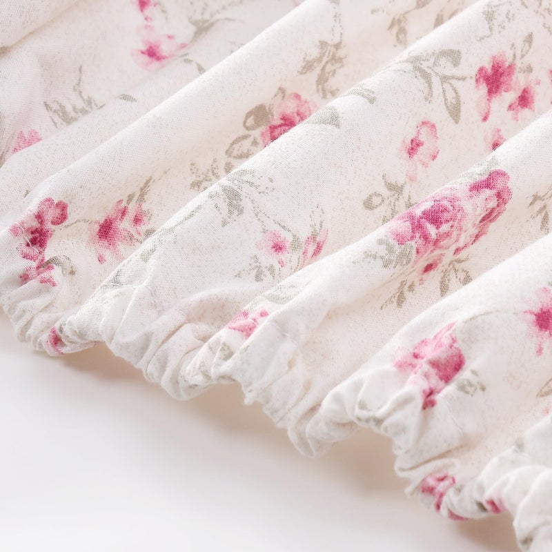 Modern Threads Printed 4-Piece Extra Soft Bedding Sheets & Pillowcase Set, Deep Pocket up to 16 inch Mattress Kashmir Rose Cal King - Image 5