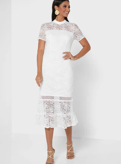 Ella Limited Edition Ruffle Hem Lace Dress