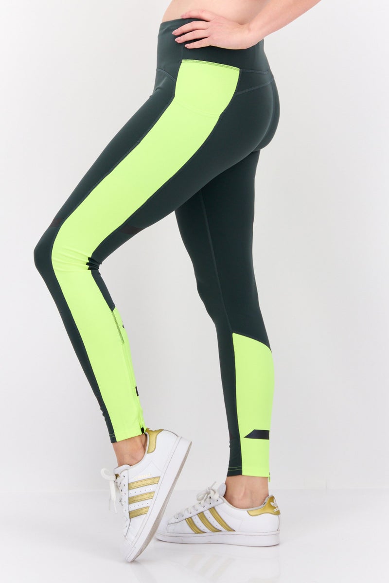 Brooks Women Sportswear Fit Brand Logo Training Tights, Green - Image 2