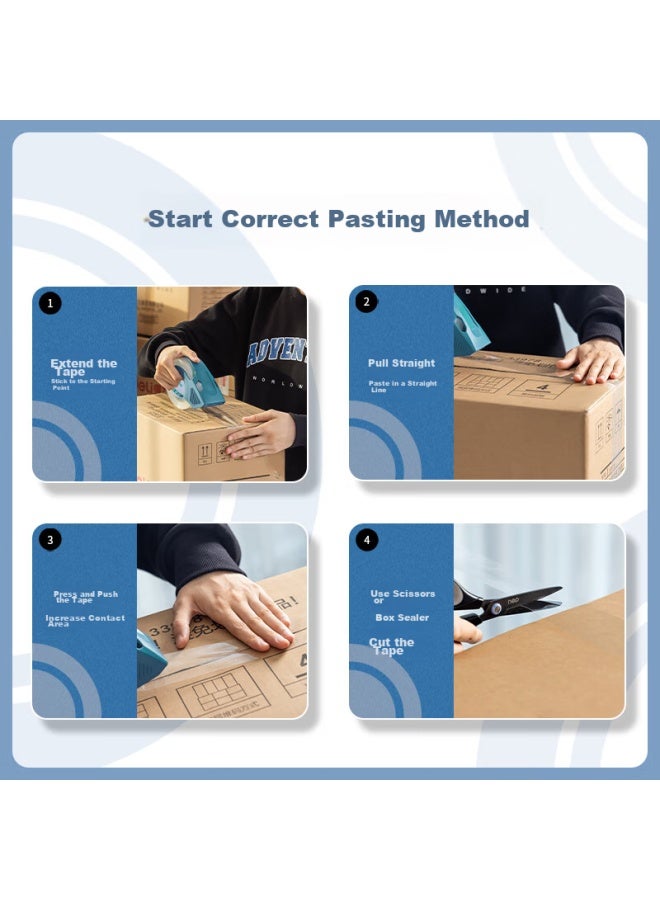 ديلي Deli شريط تغليف شفاف عالي الجودة، 48mm*30y*50um (27.4m/لفة)، 6 لفات/أنبوب، لوازم مكتبية، 30200 - Image 5