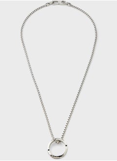 Casual Pave Ring Necklace
