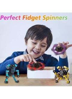 General 4 Pcs Transformable Fidget Spinners for Kids and Adults Stress Relief Sensory Toys for Boys and Girls Fingertip Gyros for ADHD Autism for Kids Valentines Day Gifts (Fidget Toy 4pc)  - Image 3