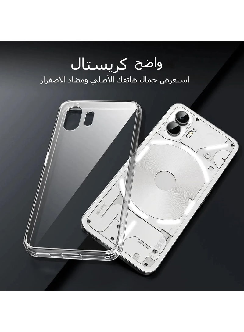 عام غلاف للهاتف Nothing Phone 2، لا يتغير لونه إلى الأصفر، مضاد للصدمات. هو غلاف محيطي للهاتف وغطاء خلفي صافٍ ومضاد للتشقق. - Image 3