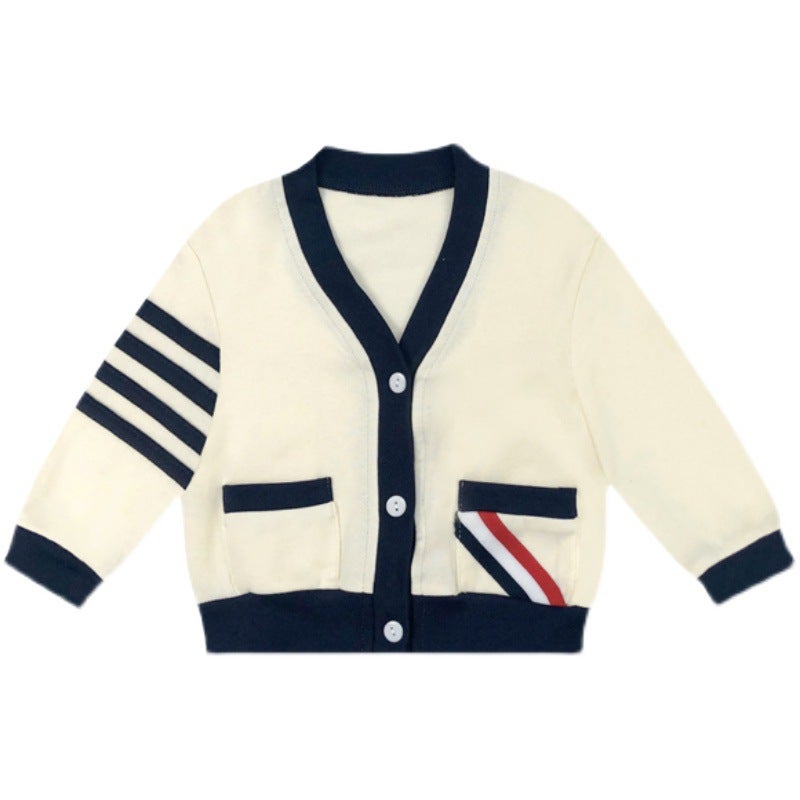 Cute Baby Bear Jacket 2023 Spring Autumn Fashion H116 [creamy-white fashion cardigan]] 