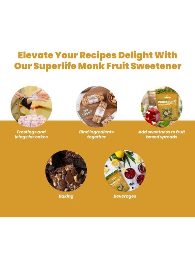 SuperLife  - Monk Fruit Zero Calorie Sweetener With Erythritol Sweetener - Image 1