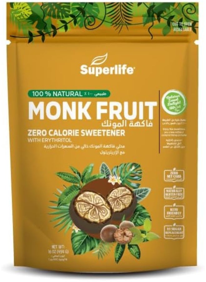 SuperLife  - Monk Fruit Zero Calorie Sweetener With Erythritol Sweetener - Image 1