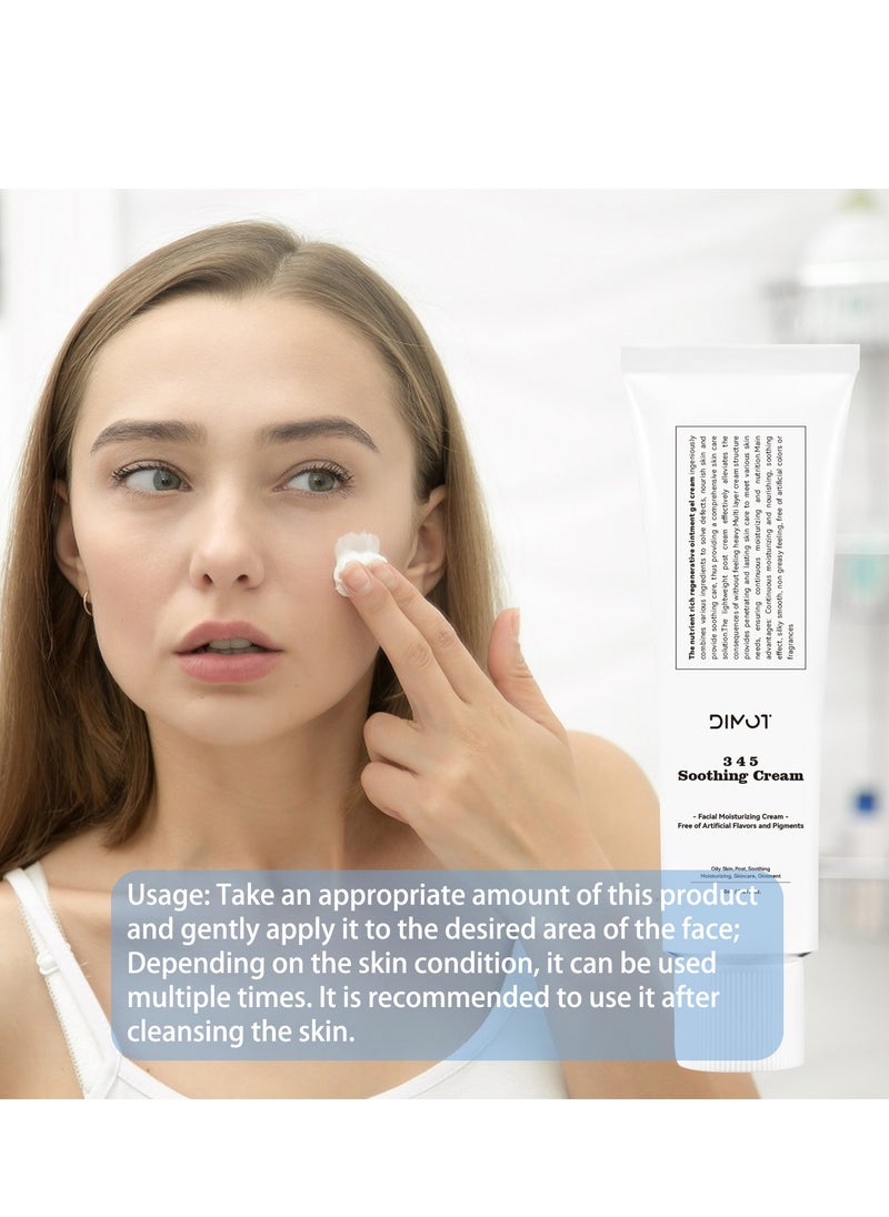DIMOT 345 Relief Cream, Daily Face Moisturizer, Blemish Relief Care for Face, Acne-Prone Skin, Soothing, Moisturising, Skin Barrier Repair Cream, Skincare Moisturiser for All Type Skin (50ML)  - Image 3