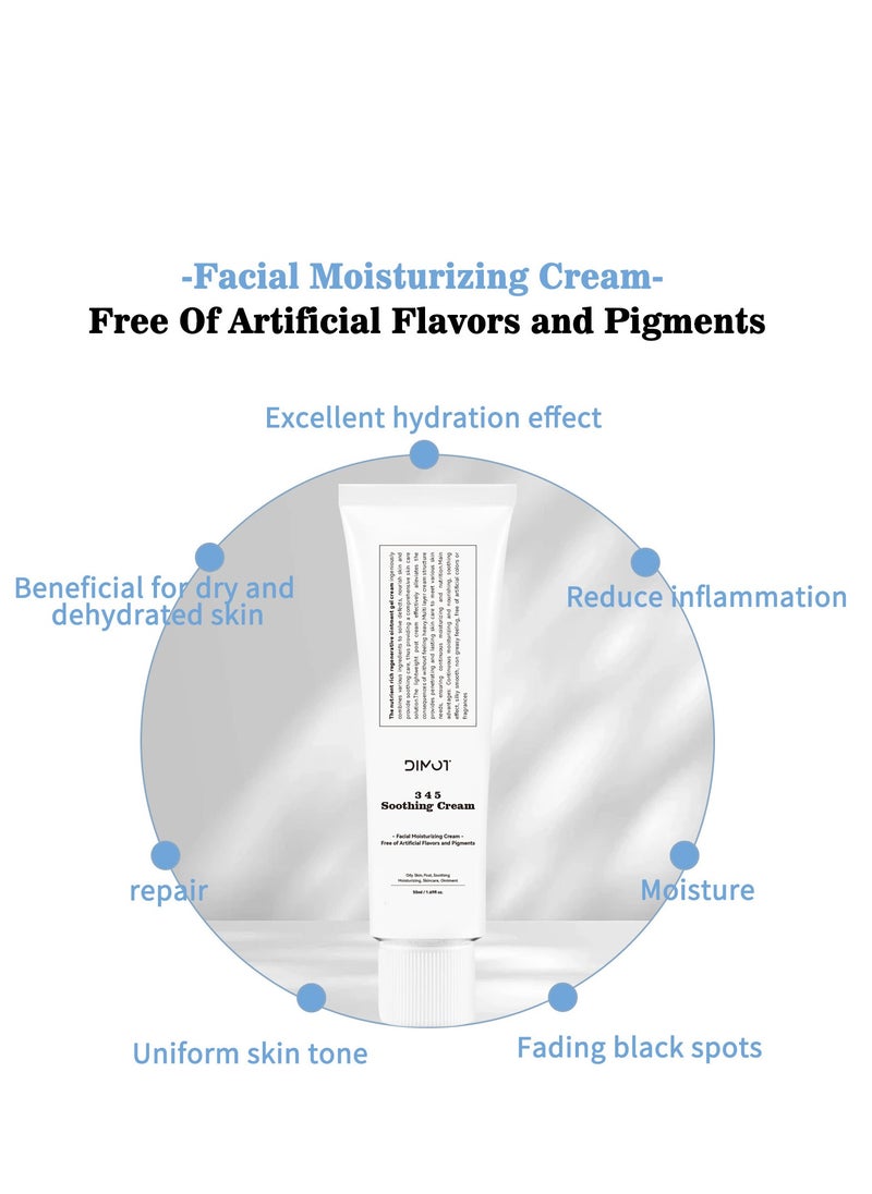 DIMOT 345 Relief Cream, Daily Face Moisturizer, Blemish Relief Care for Face, Acne-Prone Skin, Soothing, Moisturising, Skin Barrier Repair Cream, Skincare Moisturiser for All Type Skin (50ML)  - Image 5